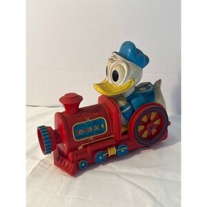 Vintage Donald Duck Projector Toy Train Disney Plastic Red Blue‎ Working?